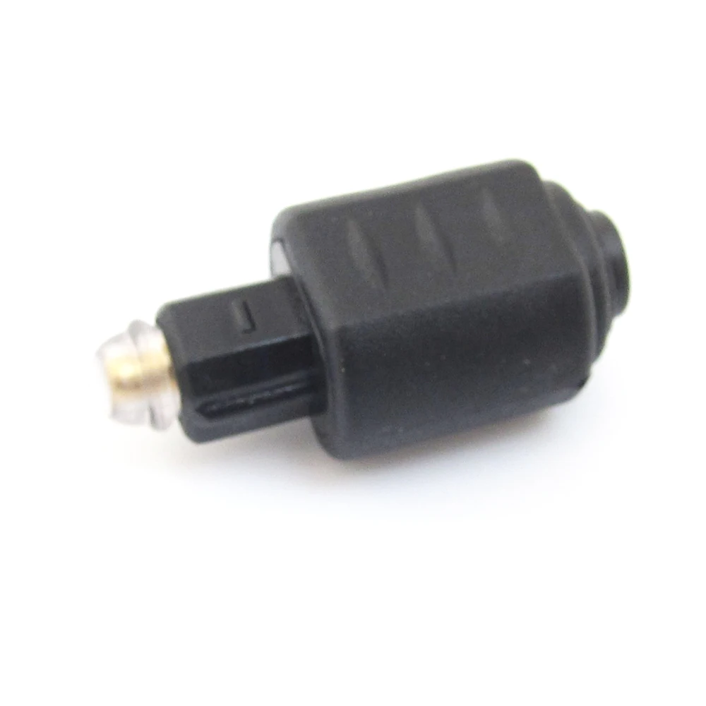 1pc Fiber Optic Adaptor Black Gold Plated Toslink to 3.5mm Female Jack Adapter