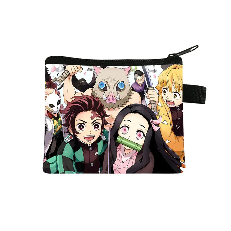 Anime  Coin Purse Portable Card Case Cute Small Wallet Polyester Coin Key Storage Bag Child Gift
