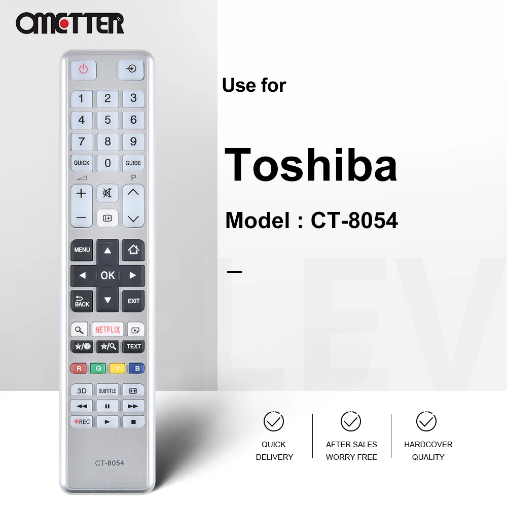 Подходит для телевизора Toshiba с дистанционным управлением, модель CT8054 55S3653DB 433MHZ/40L3453DN / 32L3447DG / 48L3443DG / 48L3553