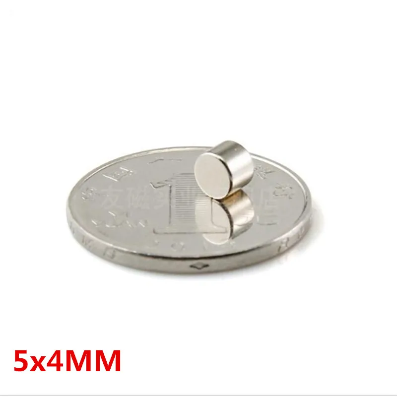 30~3000pcs 5X4 mm Permanent NdFeB Strong Powerful Magnetic Mini Small magnet N35 Round Magnets 5x4mm Neodymium Magnet Dia 5*4 mm