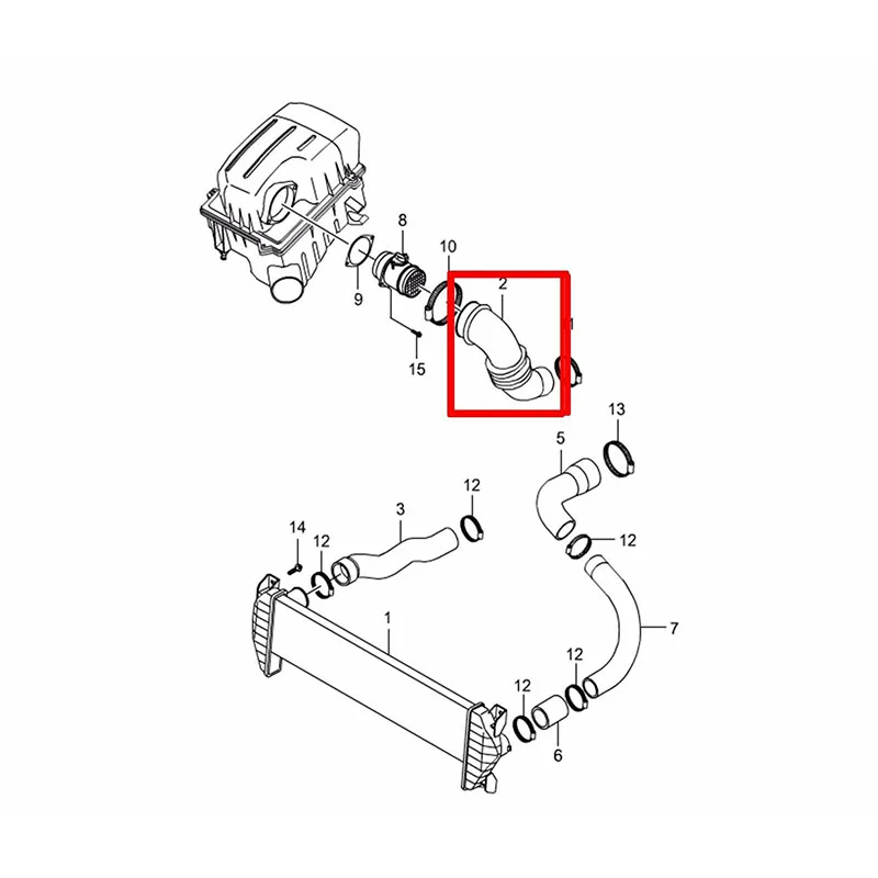 New Genuine Air Cleaner to Turbo Charger Hose 2372109064 For Ssangyong Actyon