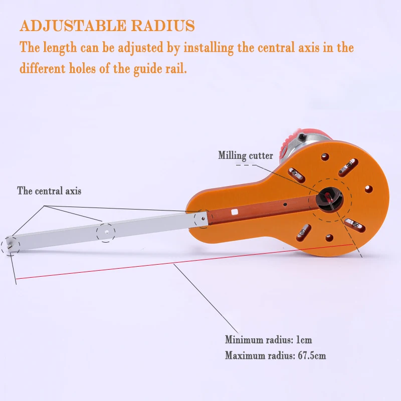 Maschera di taglio del cerchio del Router di legno di GanWei per il bordo elettrico dell'equilibrio della rifilatrice del cerchio di fresatura del regolatore della mano di Makita