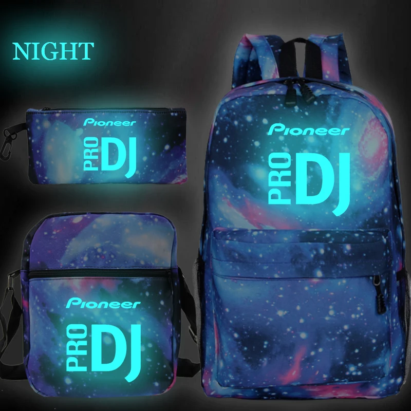 Letter Pioneer Pro Dj Print 3pcs/set School Bags for Teenager Boys Girls Bagpack Women Men Mochila Backpacks