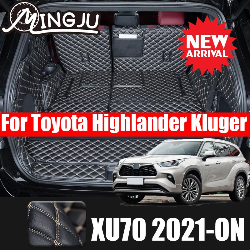 7 Seats Special trunk mats cargo liner boot carpets for Highlander styling For Toyota Highlander Kluger XU70 2020 2021 2022 2023