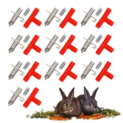 10 Pcs Rabbit Nipple Drinker Rodents Bunny Pet Automatic Waterer Drinker Rabbit Drinking Fountains Animal Feeding Tools