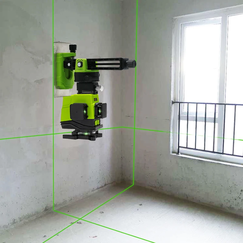 CLUBIONA Laser Level Fine-tuning Wall Bracket Strong Magnetic Pivoting Hanging Base with 360° Adjustable Clip For 3D Line Laser