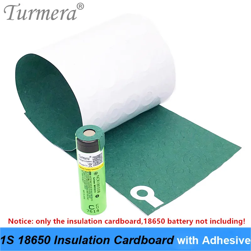 Cardboard 1S 18650 Battery Insulation cardboard with Adhesive for 18650 Battery Pack Cell Insulating Glue Patch Positive 70Piece