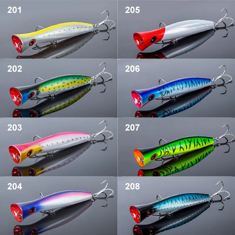 Noeby-Big Game Popper Fishing Lure, Artificial Hard Bait, Topwater Popper Wobbler, Saltwater GT Tuna Sea Fishing Lure 200mm 116g