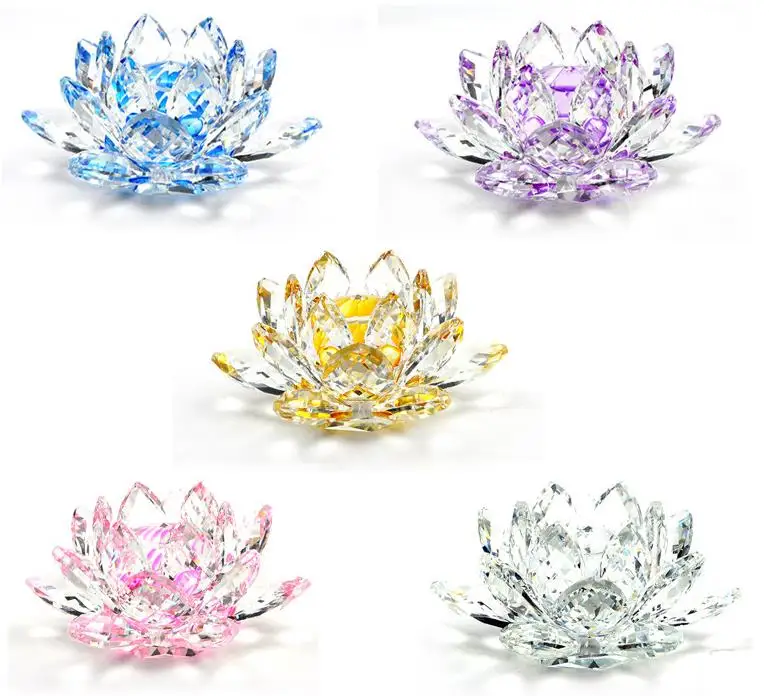 

100pcs Gorgeous 80*80*50mm crystal lotus craft brief modern Wedding home decoration the bridal chamber married gift SN1546