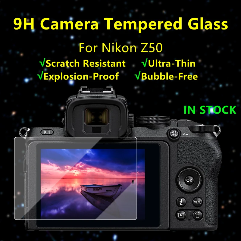 

Z 50 Camera Protective Screen Cover Film for Nikon Z50 Camera Original Tempered Glass 9H Hardness Ultra Thin Screen Protector