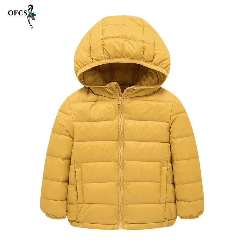 

Hot Winter Children's Down Jacket For Girl Keep Warm Hooded Coat Outdoor Sports Boy Fashion Coat Top Zipper Outwear Jackets 5-16