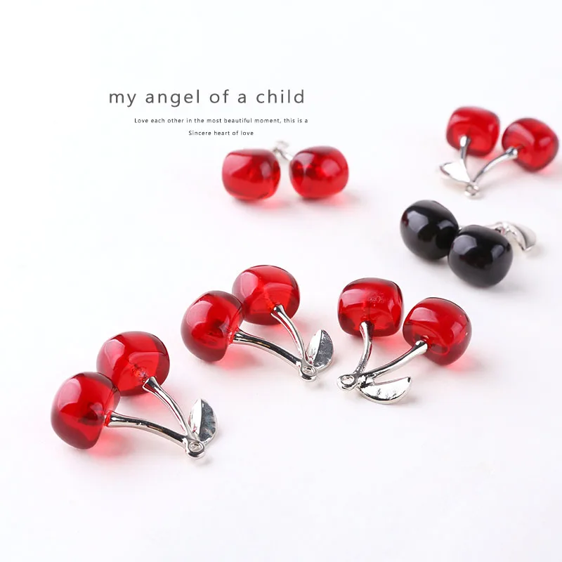 

New arrived 20pcs/lot resin beads decoration cartoon cherry shape alloy floating locket charms diy jewelry earrring making