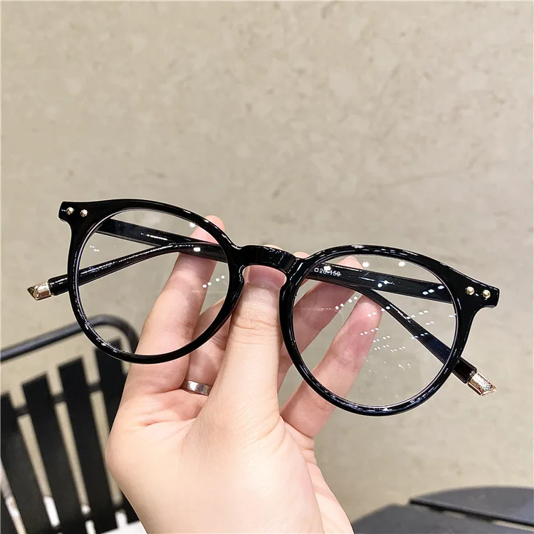 Vintage Round Optical Glasses Women Men Anti Blue Light  Eyeglasses Frame Prescription Transparent Lens Spectacle Frame Unisex