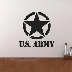 US Army Military Star Removable Wall Stickers for Living Room Home Art Decor Vinyl Wall Decals Bedroom Background Poster