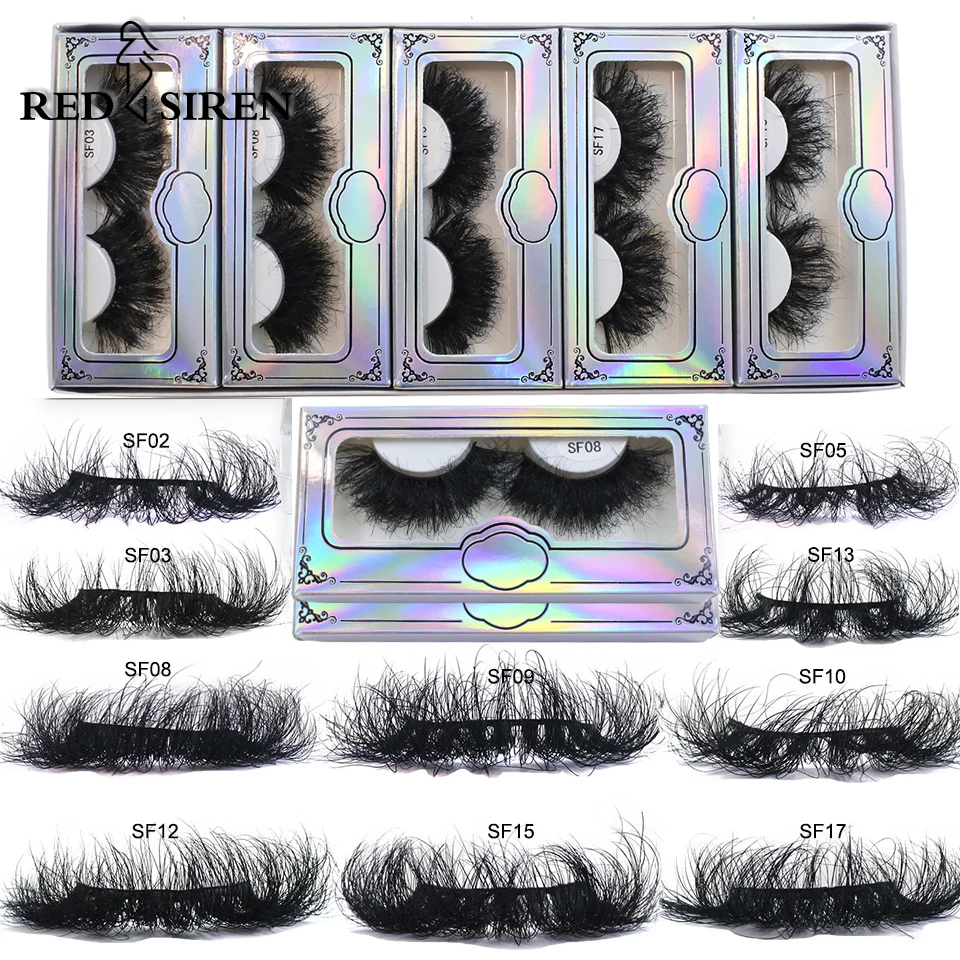 50 Pairs Mink Lashes Wholesale Fluffy Mink Hair Eyelashes Pack 25mm Wispy Mink Lashes Bulk With Packaging Messy Mink Lashes Set