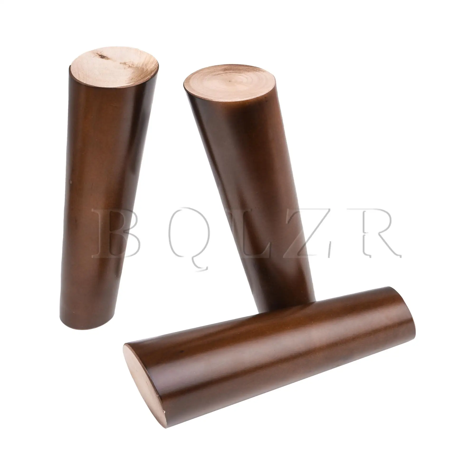 Imagem -02 - Bqlzr 18 cm de Altura Cor Nogueira Oblíqua Cônicos Confiável Armários Móveis de Madeira Pernas Sofá Feets Pack of 4