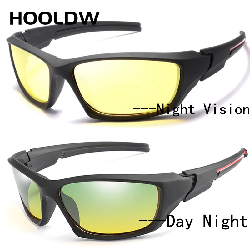 

HOOLDW Fashion Polarized Photochromic Sunglasses Night Vision Glasses Day Night Driving Goggle Sun glasses UV400 Eyewear Oculos