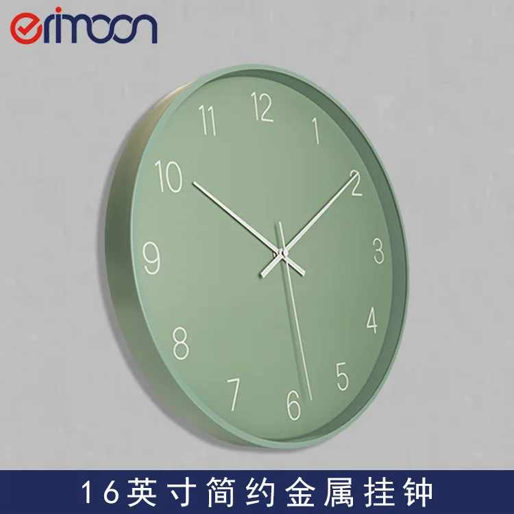 

Simple wall clock metal mute quartz clock modern decoration living room office creative wall clock