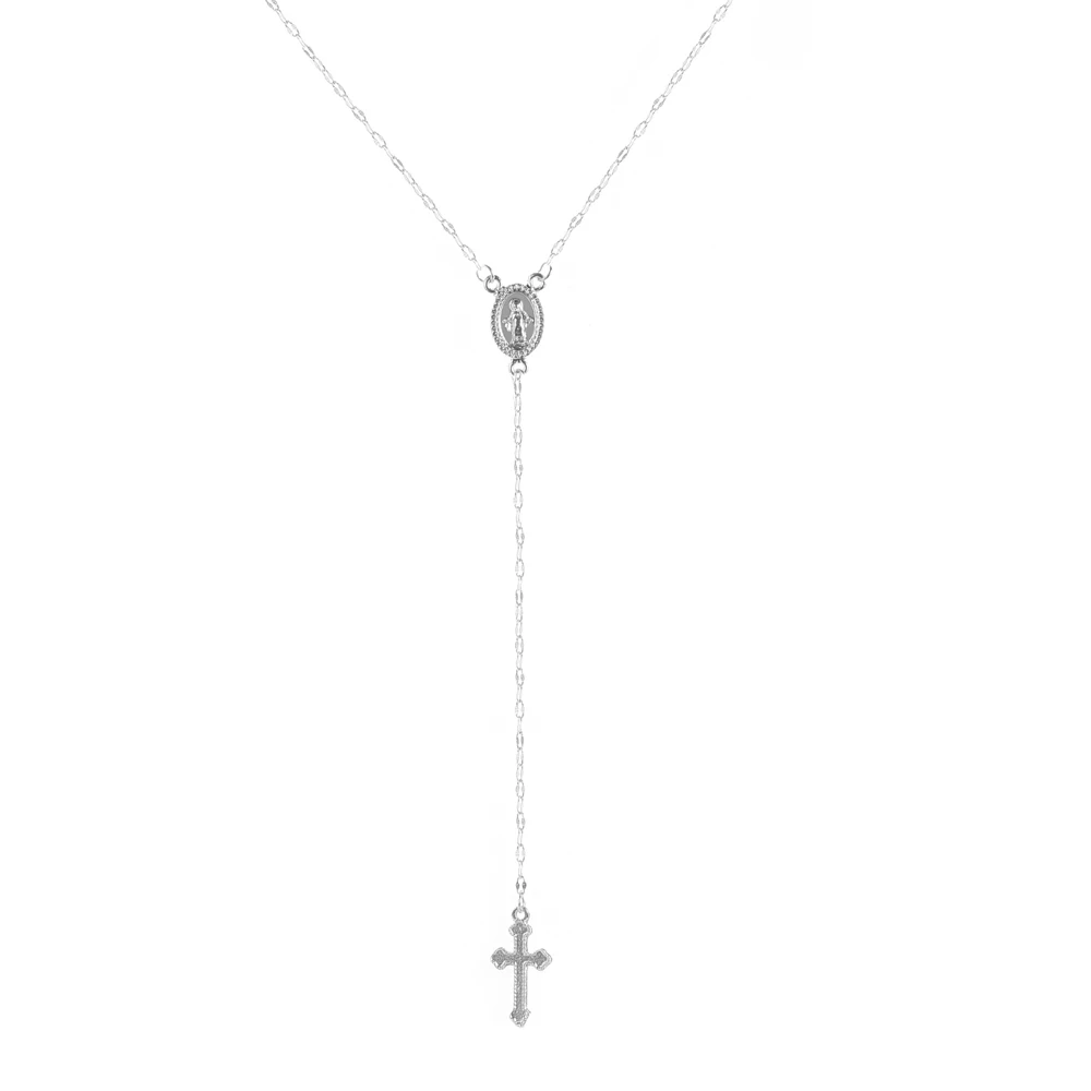 SUMENG 2024 New Fashion Vintage Christian Cross Bohemia Religious Rosary Pendant Necklace For Women Charm Jewelry Gifts