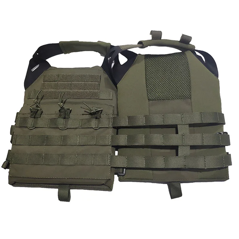 JPC-Chaleco Molle de caza para exteriores, chaleco con placa protectora en el pecho, 500D