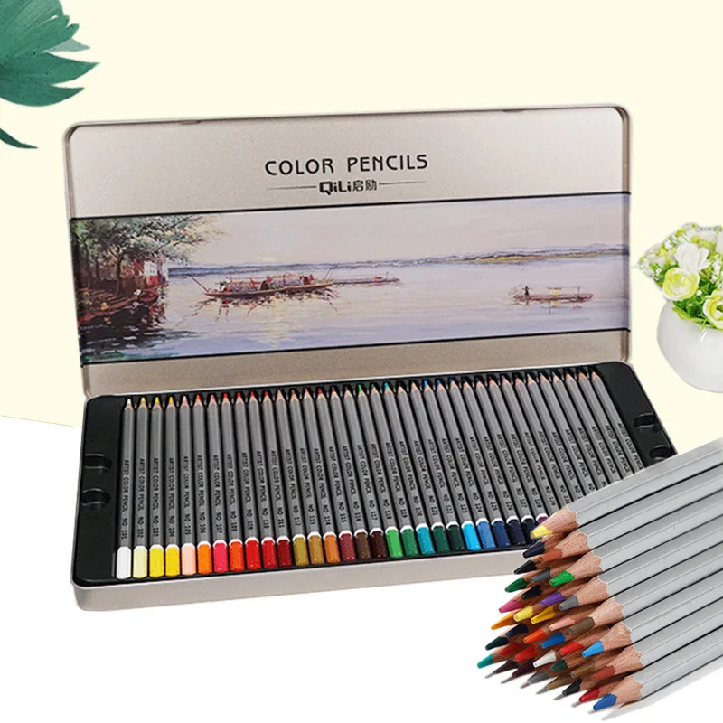 Color Pencil 36/48/72 Color Iron Box Art Oily Color Pencil School Supplies