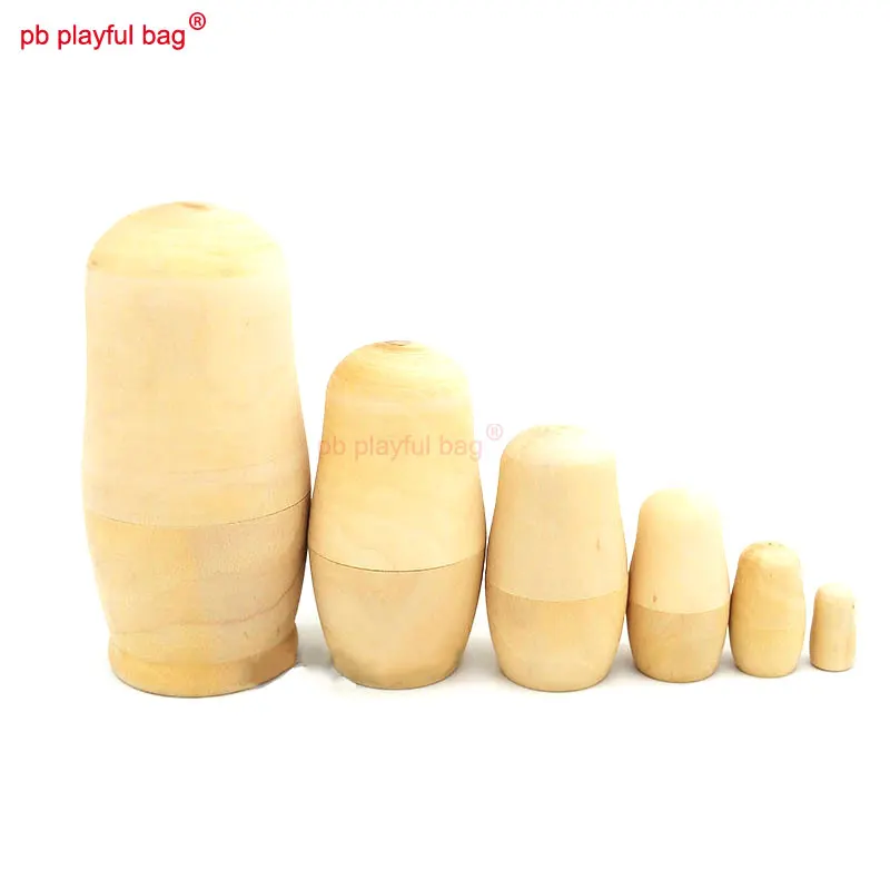 PB Playful bag-Juego de juguetes de madera para niños, juguete de seis capas, con diseño de embryo blanco y ruso, exquisito, creativo, novedoso, decoración de artesanías, HG92