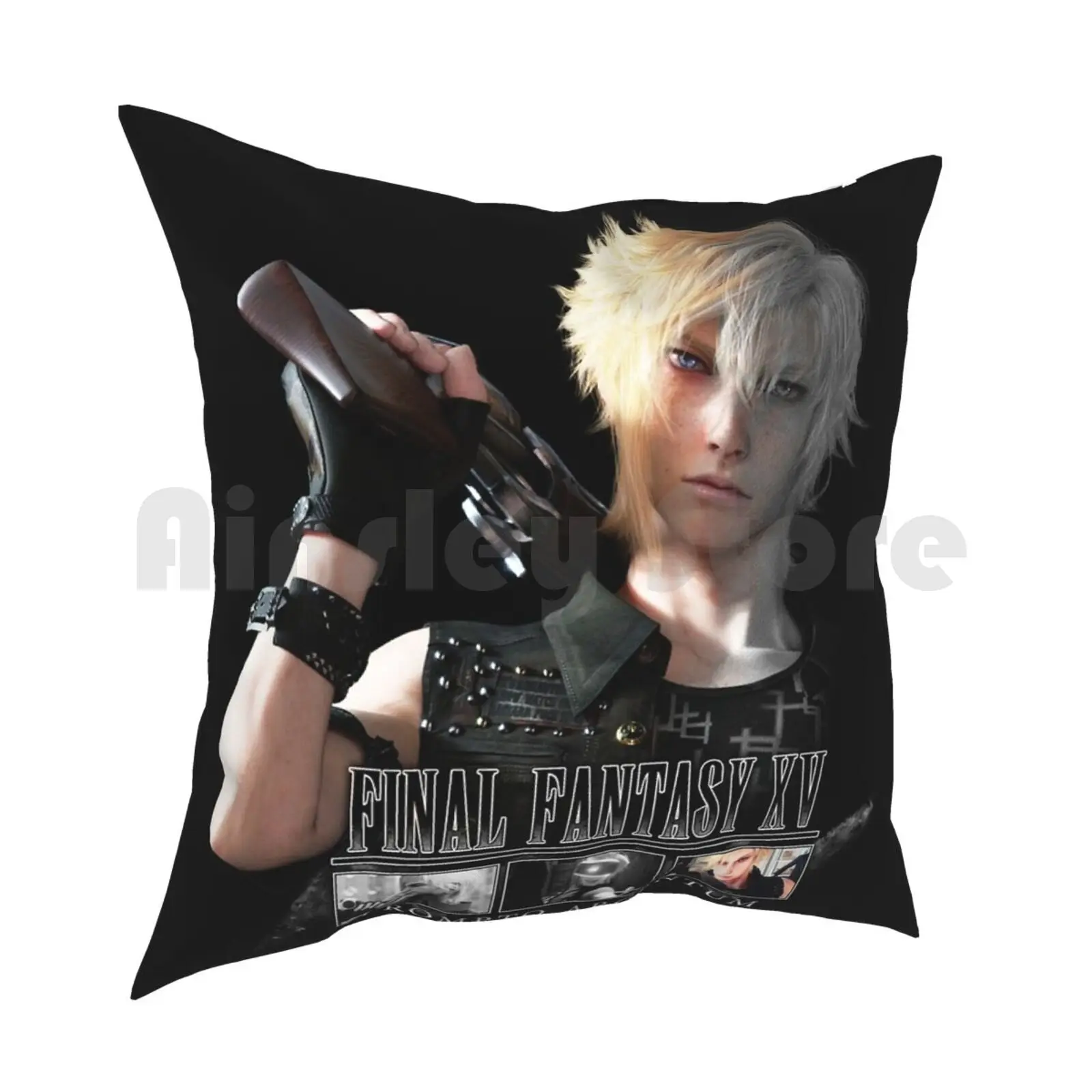 Final Fantasy Xv-Prompto Pillow Case Printed Home Soft DIY Pillow cover Final Fantasy 15 Xv Ffxv Ff15 Noctis Lucis Caelum