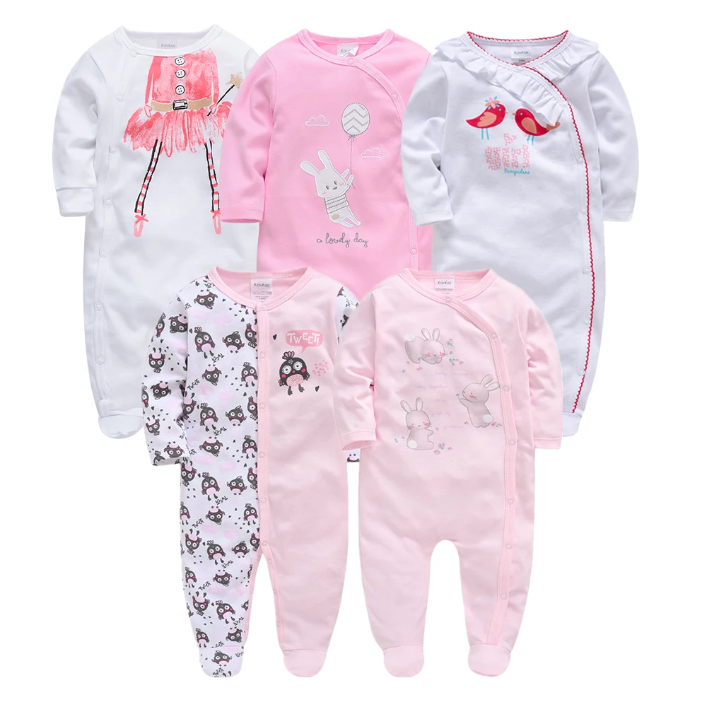 Newborn Toddler Baby Girls Clothes Cute Rabbit Watermelon Print Jumpsuit Long Sleeve pijama bebe recien nacido Roupas bebe de