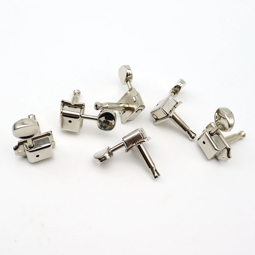 6Pcs Right handed Split Shaft Vintage Guitar Tuning Pegs Guitar Tuners Machine Heads for ST TL electric Guitar Nickel