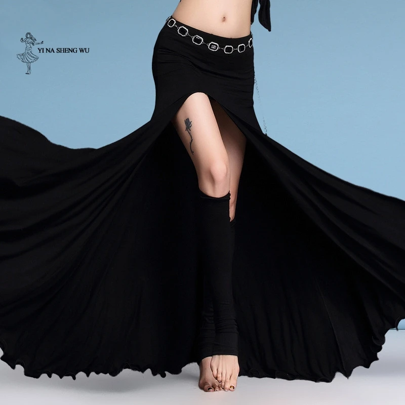 Modal Clothes Women Dance Wear Long Maxi Skirts Belly Dance Skirt Side Slit Bellydance Long Skirt 5 Colors For Women New