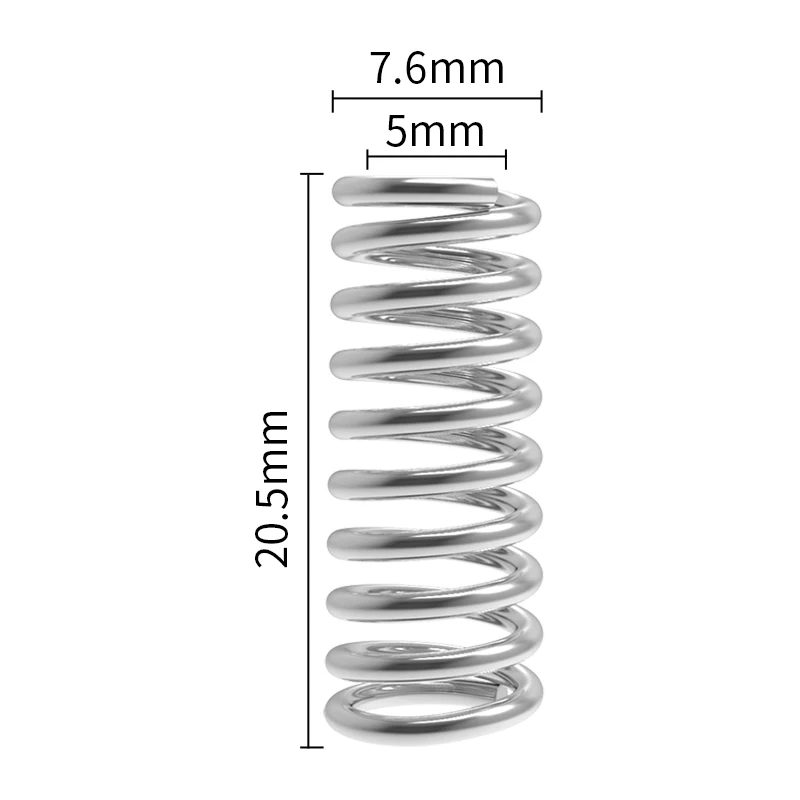 RAMPS 10/20pcs Compression Spring 1.2mm 5mm Length 20mm Feeder Nickel Plating Carbon Steel Part Extruder Spring 3D Printer Parts