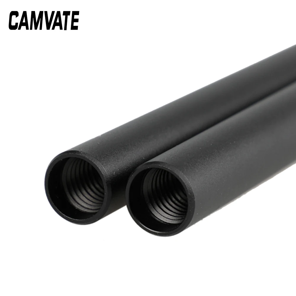 CAMVATE 2PCS Aluminum Standard 15mm M12 Rod (150mm Long) For DSLR Shoulder Rig/Camera Cages/Matte Box/Follow Focus/Monitor Cages