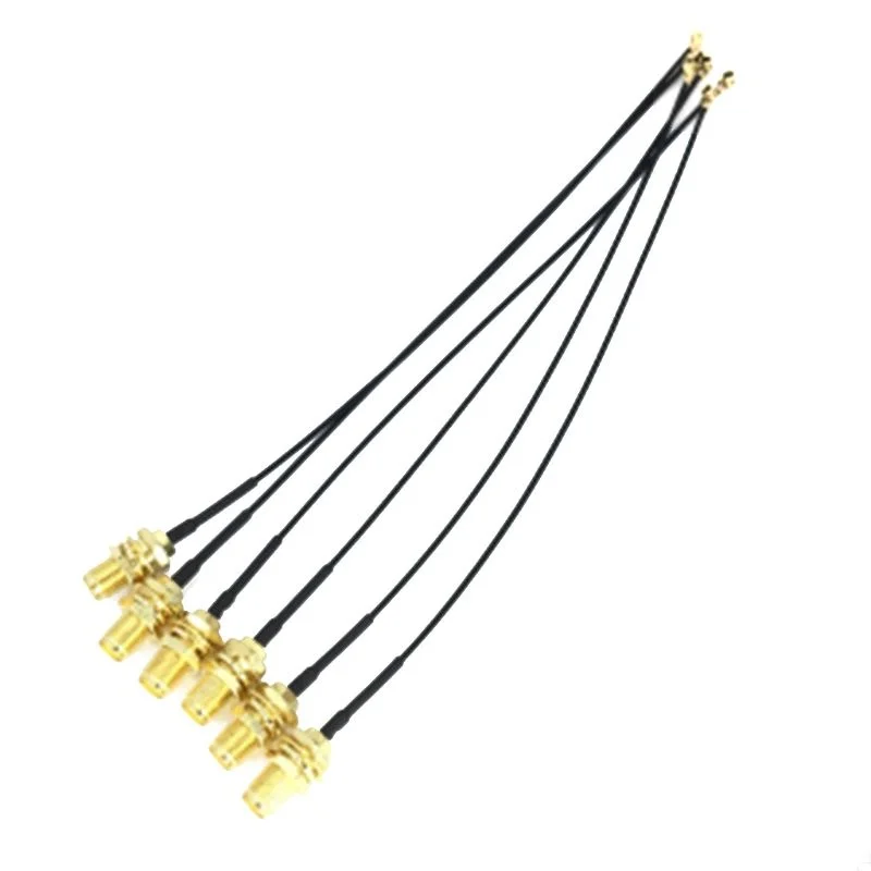 5 unids/lote extensión de Cable IPX a RP SMA conector hembra antena WiFi Cable Pigtail IPX a RP-SMA Jack macho SMA a IPX 1,13 Cable