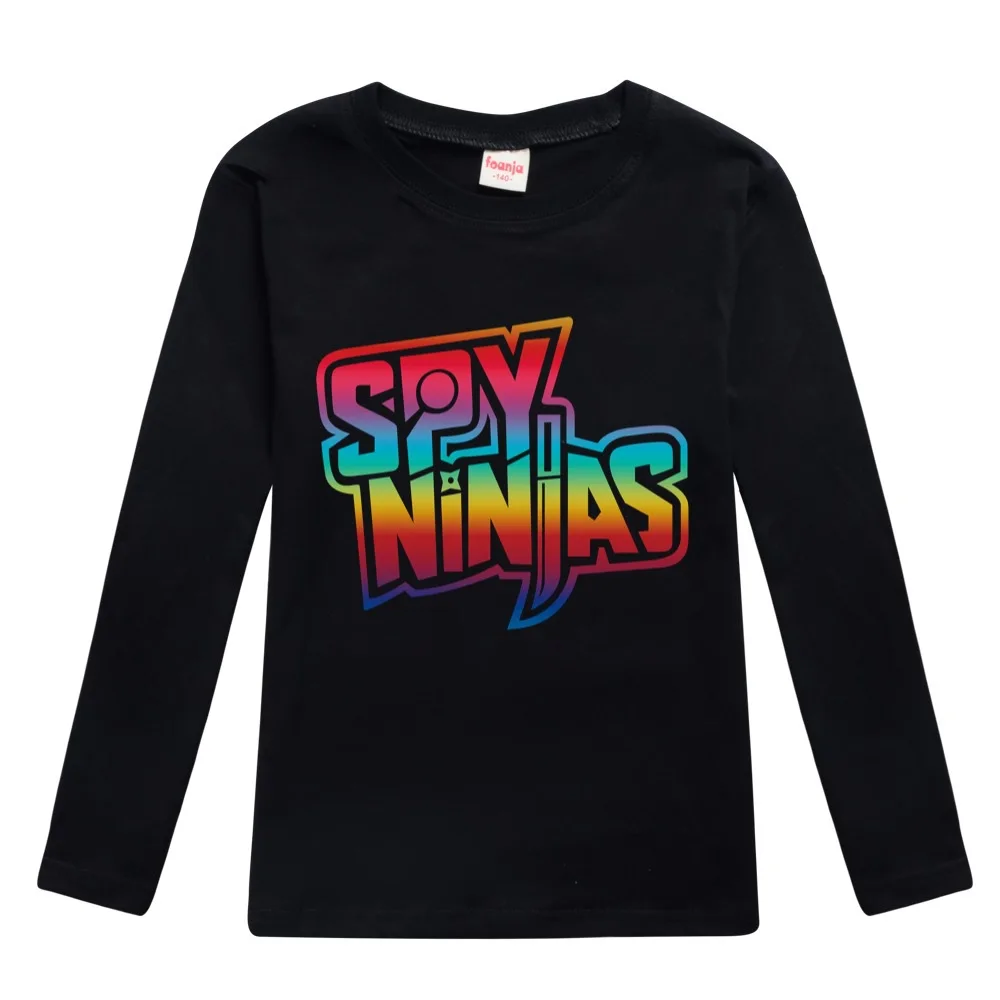 Spion Ninja Kinder Langarm T-Shirt Kleinkind Mädchen Herbst Kleidung Baumwolle Boutique Outfits Baby Jungen 3 bis 16 Jahre Baby Tops