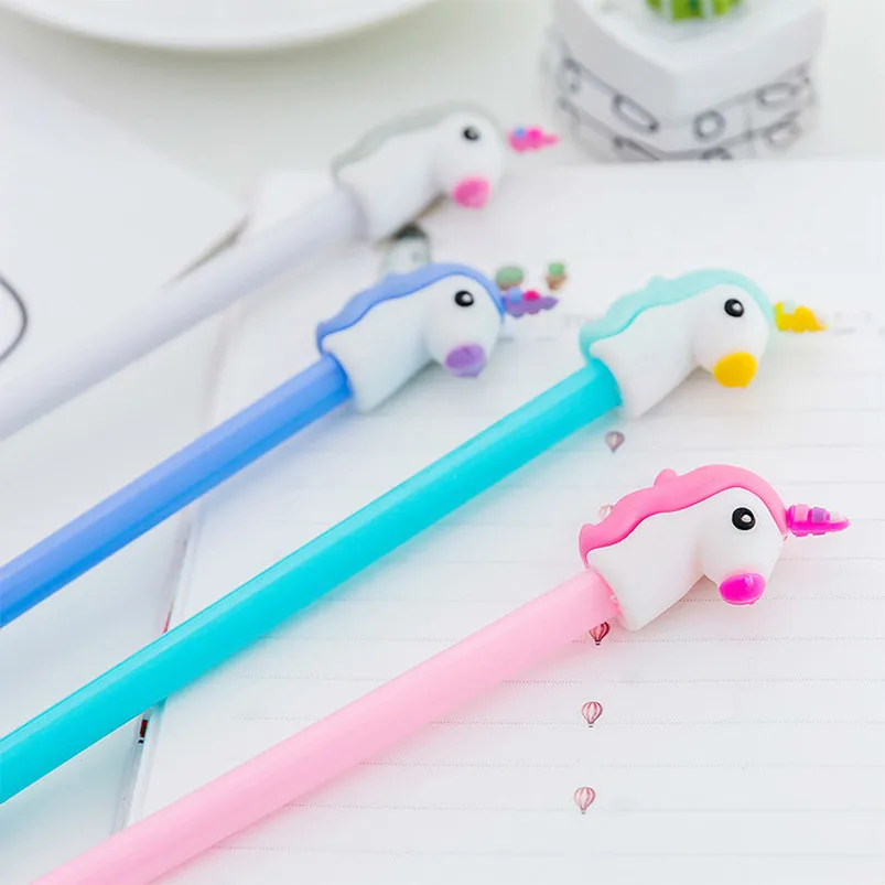 

36pcs Creative Cartoon Unicorn Neutral Pen 0.5mm Black signature Pen Office Learning Stationery supplies