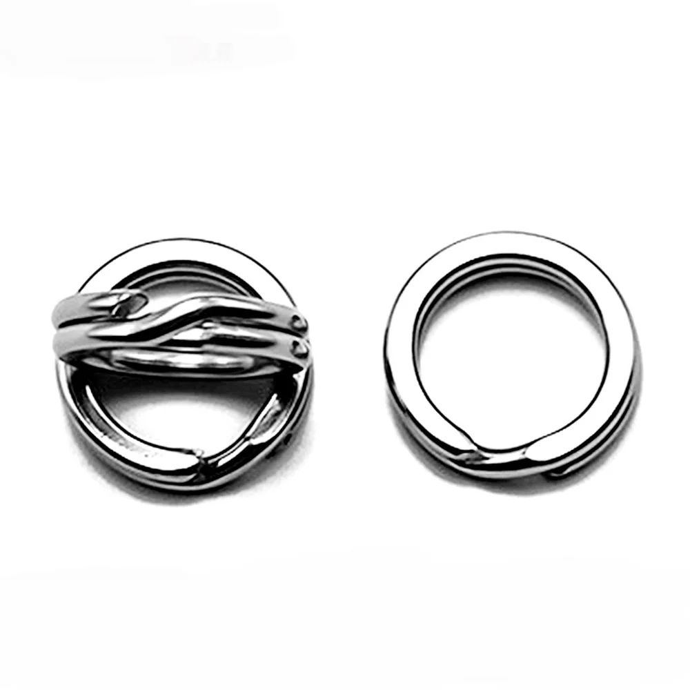20pcs/lot Stainless Steel hook 3 /4 /5 /6 /7 Double Loop Split Tool Split Rings AccessoriesCarp Gear Swivel Lure Baits