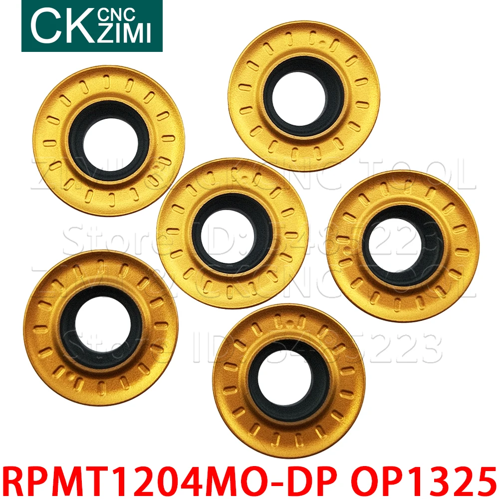 10P RPMT1204MO-DP OP1325 RPMT 1204MO DP Carbide Inserts Milling Inserts Tools CNC Metal Lathe Tools Round Milling Cutter Inserts