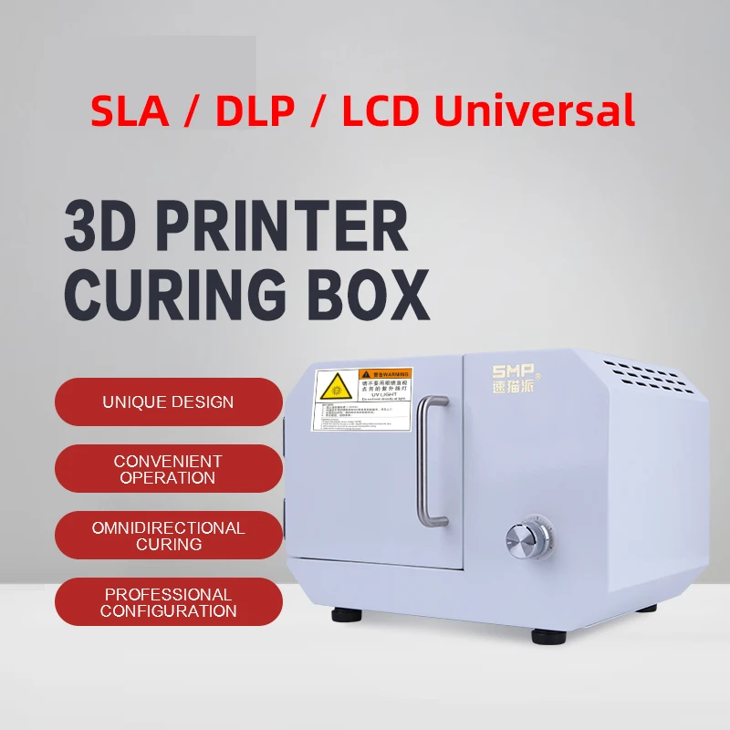 

Sumaopai 3D Printer LCD / DLP / SLA After Treatment Solid UV Box 405 Wavelength UV Secondary Curing Box G100