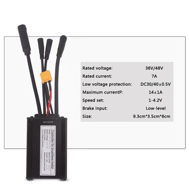 Electric Bicycle Waterproof Connector 36V  48V 250/350W 14A 6 Mosfet Brushless Sinewave Controller KT Series Support LED LCD