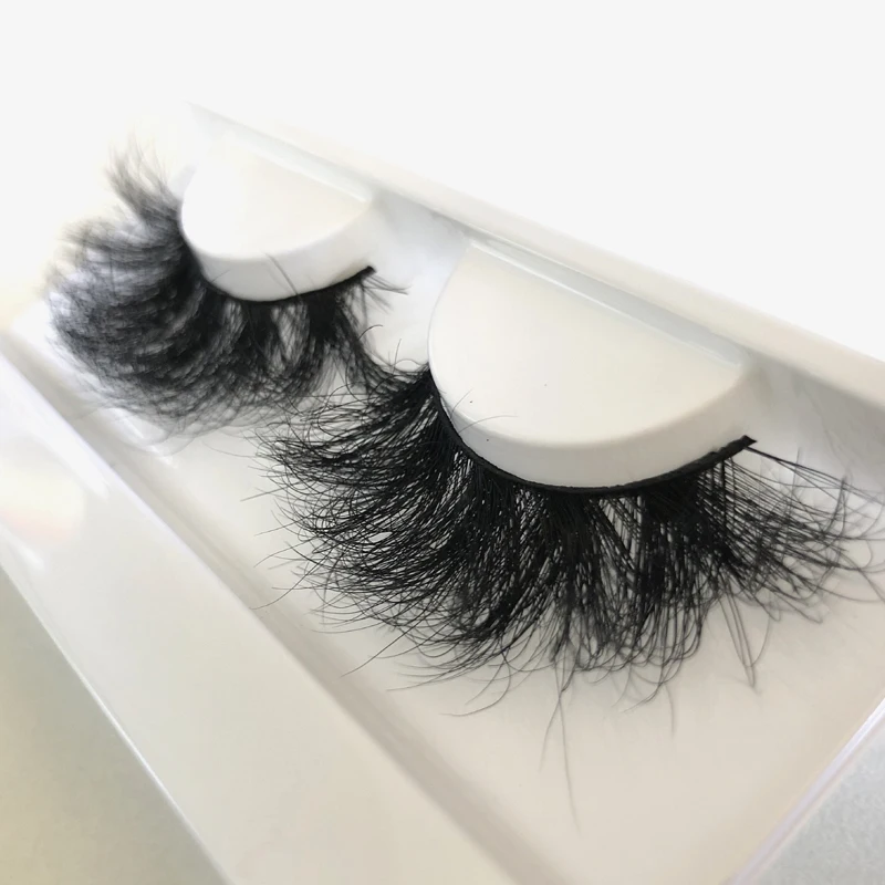 Wholeasle Fluffy 18-22mm False Eyelash Only With Tray Volume 3D Real Mink Lashes Makeup Handmade False Eyelashes Extension