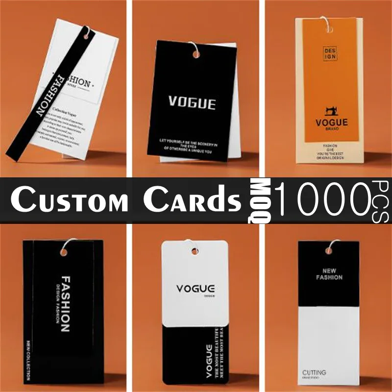 Custom Business Cards With Printing Logo 300g/400g/700g Hang Tags Party DIY Jewelry Earring Personalized Name Card 21080801