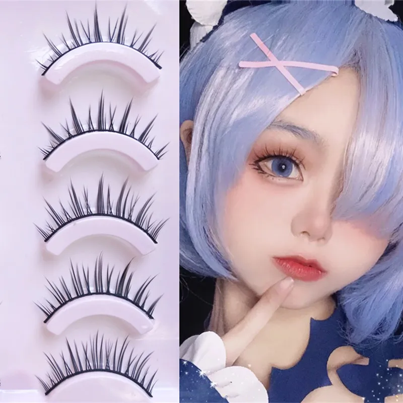 

5 Pairs Fairy False Eyelashes Cos Makeup False Eyelashes Little Devil Big Eyes Barbie Naturally Thick Japanese Lolita Eyelashes