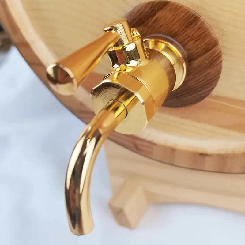 High Quality Brass Rose Gold Oak Barrel Wine Drink Glass Bottle Miniature Faucet 12mm Bibcocks