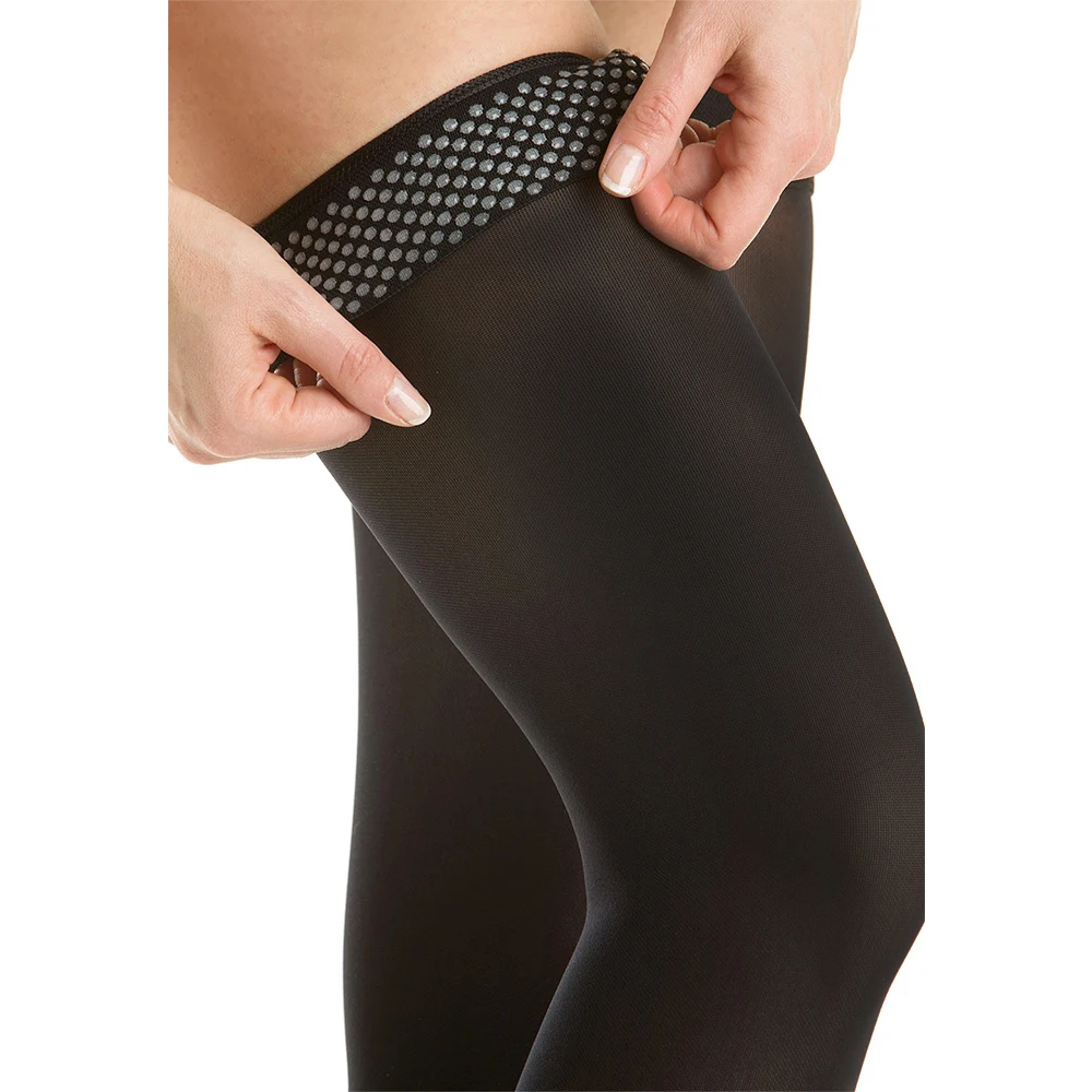 Bas de compression pour cuisse haute, soutien nickel é, varices médicales, œdème, vol, voyage, 20-30mmHg