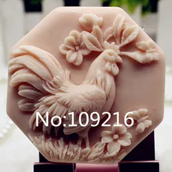 1pcs The Chinese Zodiac Chicken (zx350) Food Grade Silicone Handmade Soap Mold Crafts DIY Mould