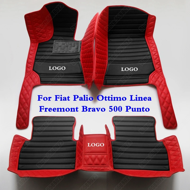 

3D персонализированные автомобильные коврики для Fiat Palio Ottimo Linea Freemont Bravo 500, кожаные автомобильные коврики для любой погоды