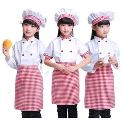 Children's Chef Clothes Boy and Girls Professional Cosplay Costumes Little Cooks Play Clothes