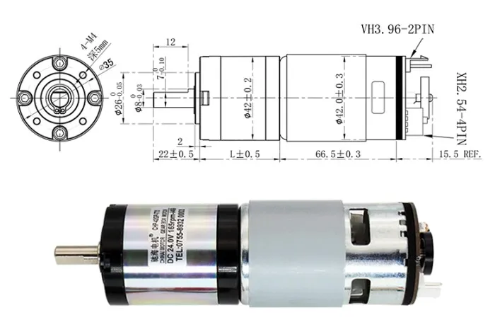 24v 150w motor alto da engrenagem da c.c. do torque com motor planetário do codificador da caixa de engrenagens de 42 mm para o carro esperto grande do robô da roda do mecanum da carga 100kg