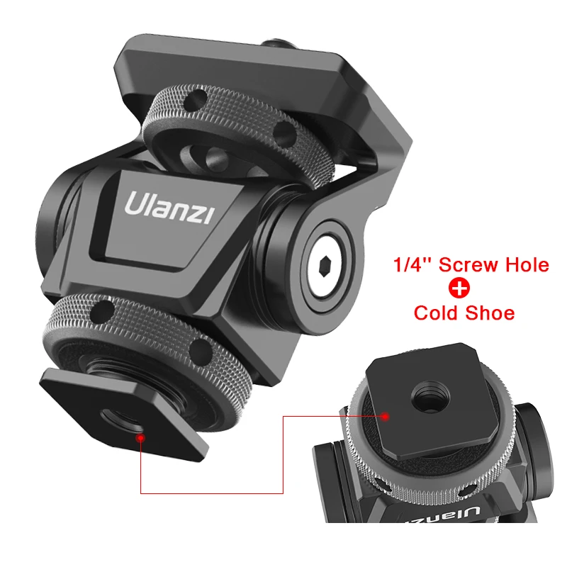Tripé com cabeça redonda para câmera ulanzi u150 dslr, suporte com esfera para monitor, acessórios de cabeça com parafuso de 1/4 "e furo de localização