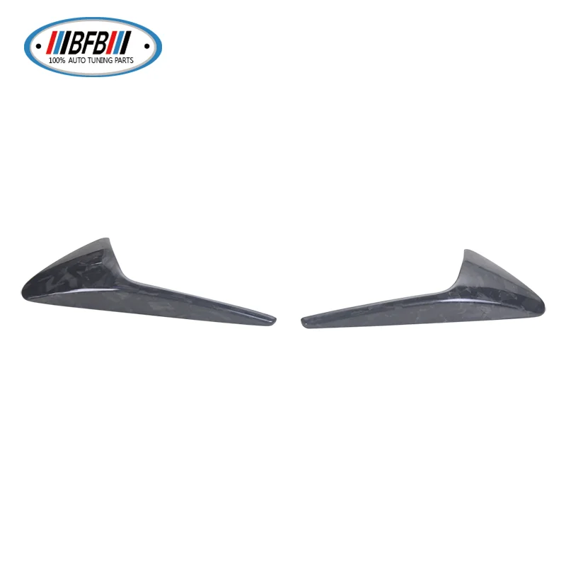 Forge Carbon Fiber 2PCS Side Air Camera Vent Fender Cover Trim For Tesla Model S/X 2014-2018